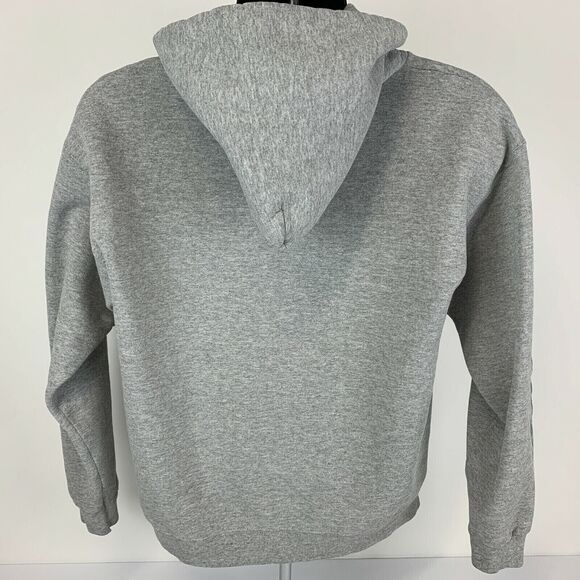 Vintage Skateboarding Devil Demon Hoodie Mens Medium Hooded Sweatshirt 90s Gray - Picture 3 of 6